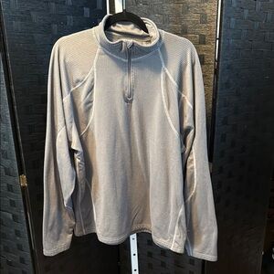 Dri-Star Gray Lightweight Waffle Shirt with High Collar XL